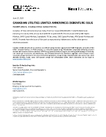 JUNE 2025 DEBENTURE ISSUE (CNW Group/Canadian Utilities Limited)
