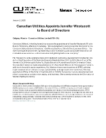 Canadian Utilities Appoints Director (CNW Group/Canadian Utilities Limited)