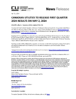 Pre-Earnings - CU Q1 2024 (CNW Group/Canadian Utilities Limited)