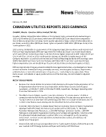 Canadian Utilities Year End Earnings (CNW Group/CU Inc.)
