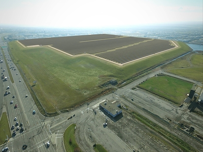 An artist's rendition of the ATCO Group's Barlow solar project to be built at the corner of Barlow Trail and 114 Avenue SE in Calgary. (CNW Group/ATCO Ltd.)