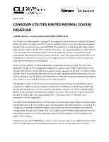 Canadian Utilities Limited Normal Course Issuer Bid (CNW Group/Canadian Utilities Limited)
