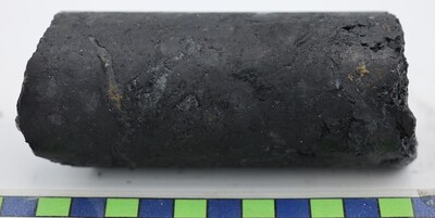 Figure 4: Massive replacement by uranium mineralization at 460.6 m in RK-25-232; examples of this intense mineralization style are spread throughout the high-grade subdomain (CNW Group/NexGen Energy Ltd.)