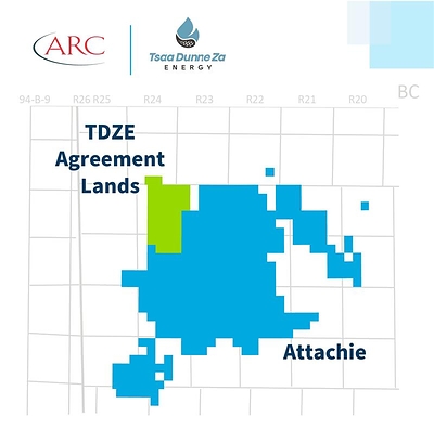 TDZE Agreement Lands (CNW Group/ARC Resources Ltd.)