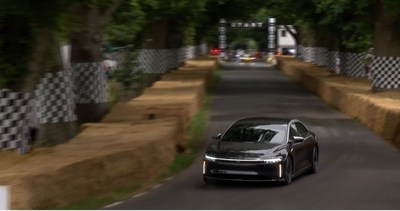 Lucid Motors announced that with a time of 50.79 seconds, the Lucid Air Grand Touring Performance was named the fastest production car in the Hillclimb Timed Shootout at the 2022 Goodwood Festival of Speed, where the new model made it first public appearance.