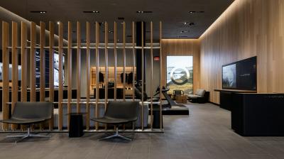 The Lucid Studio design has translated the company’s post-luxury design aesthetic into a welcoming physical environment where customers can review options for the full Lucid Air lineup of luxury, high-performance EVs.