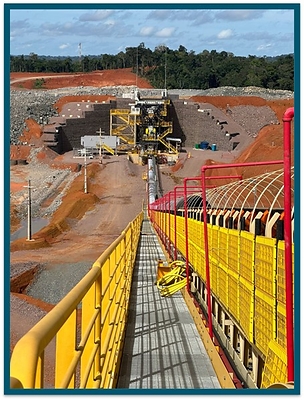 Figure 4 – Primary Crusher and Stacker Conveyor (CNW Group/G Mining Ventures Corp)