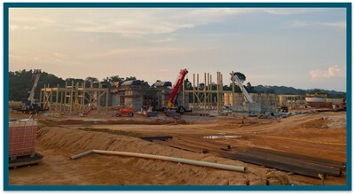 Figure 9 – Process Plant Construction (CNW Group/G Mining Ventures Corp)