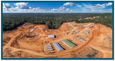 Figure 1 – Mine Infrastructure Area and Process Plant Progress (CNW Group/G Mining Ventures Corp)