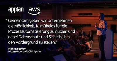 Appian announces that it has signed a Strategic Collaboration Agreement (SCA) with Amazon Web Services (AWS) to make generative artificial intelligence (AI) more accessible to enterprise business processes.