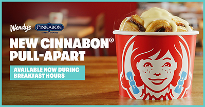 Wendy’s new Cinnabon® Pull-Apart has officially leaped onto breakfast menus nationwide starting today, with sweet deals for fans starting on February 29.