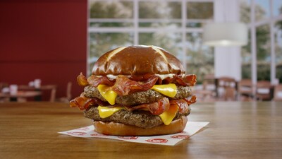 Crispy bacon meets soft pretzel perfection in Wendy's newest creation, the Pretzel Baconator! 🥨✨ A match made in flavor heaven that proves, once again, that bacon does it best—making everything irresistibly better.