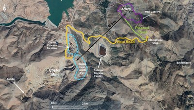 Figure 1: Location map of the Ardich Gold Project. The haul road constructed for the Çakmaktepe oxide ore is 1.5km to Ardich. (CNW Group/SSR Mining Inc.)