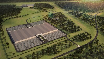 Rendering of Hut 8's River Bend data center campus in Louisiana