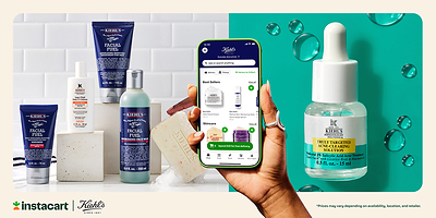 Just in time for the holidays, customers nationwide can now get Kiehl’s products delivered in as fast as an hour by Instacart