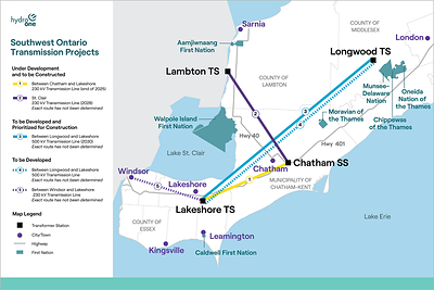 Hydro One to develop four transmission lines to meet growing electricity demand (CNW Group/Hydro One Inc.)