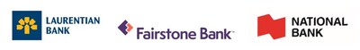 Laurentian Bank, Fairstone Bank and National Bank Logos (CNW Group/Laurentian Bank of Canada)