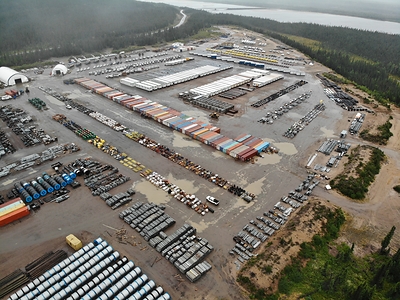 Ritchie Bros. will sell 2,000+ equipment items from a jobsite in Happy Valley-Goose Bay, Labrador where it was used on the construction of the Muskrat Falls Generating Project (CNW Group/Ritchie Bros.)