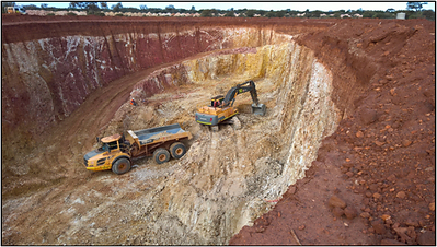 Figure 1: Trial Mining in 2016 at royalty-linked Lewis Deposit - (Source: Kin Mining NL announcement “Kin Mining Update” dated 29 July 2016) (CNW Group/Vox Royalty Corp.)
