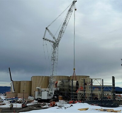Ball Mill Shell Installation - January 2024 (CNW Group/Artemis Gold Inc.)