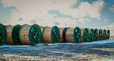 Transmission Line Conductor Delivered Onsite - December 2023 (CNW Group/Artemis Gold Inc.)
