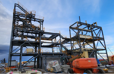 Secondary and tertiary crusher structural steel - October (CNW Group/Artemis Gold Inc.)