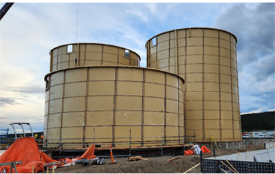 CIL tank construction – October (CNW Group/Artemis Gold Inc.)