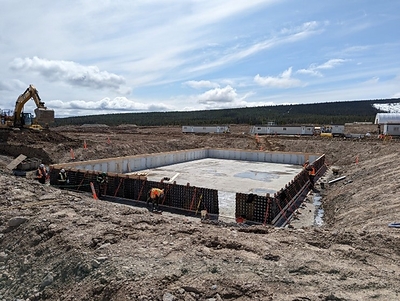 Ball Mill Foundation Formwork Installation - May 2023 (CNW Group/Artemis Gold Inc.)