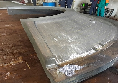 Manufacturing photo of processing equipment - Ball Mill Head Section (CNW Group/Artemis Gold Inc.)