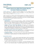 Keyera Announces 2024 First Quarter Results, Increases Marketing Guidance (CNW Group/Keyera Corp.)