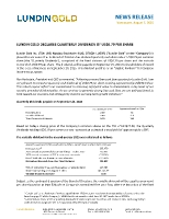LUNDIN GOLD DECLARES QUARTERLY DIVIDENDS OF US$0.79 PER SHARE (CNW Group/Lundin Gold Inc.)