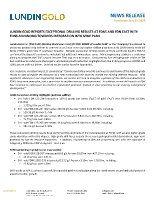 LUNDIN GOLD REPORTS EXCEPTIONAL DRILLING RESULTS AT FDNS AND FDN EAST WITH FDNS ADVANCING TOWARDS INTEGRATION INTO MINE PLAN (CNW Group/Lundin Gold Inc.)
