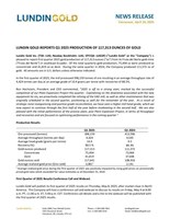 LUNDIN GOLD REPORTS PRODUCTION OF 117,313 OUNCES OF GOLD IN THE FIRST QUARTER OF 2025 (CNW Group/Lundin Gold Inc.)