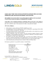 LUNDIN GOLD THREE YEAR OUTLOOK ANTICIPATES SUSTAINED FREE CASH FLOW GENERATION AND CONTINUED INVESTMENT IN EXPLORATION (CNW Group/Lundin Gold Inc.)