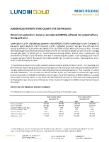 LUNDIN GOLD REPORTS THIRD QUARTER OF 2024 RESULTS (CNW Group/Lundin Gold Inc.)