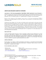LUNDIN GOLD DECLARES QUARTERLY DIVIDEND (CNW Group/Lundin Gold Inc.)