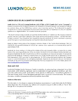 LUNDIN GOLD DOUBLES QUARTERLY DIVIDEND (CNW Group/Lundin Gold Inc.)