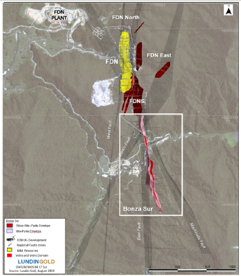 Figure 1: Bonza Sur mineral deposit location map (CNW Group/Lundin Gold Inc.)