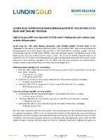 LUNDIN GOLD REPORTS HIGH-GRADE MINERALIZATION AT FDNS AS PART OF ITS NEAR-MINE DRILLING PROGRAM (CNW Group/Lundin Gold Inc.)