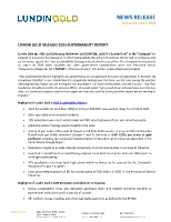LUNDIN GOLD RELEASES 2023 SUSTAINABILITY REPORT (CNW Group/Lundin Gold Inc.)