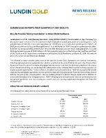 LUNDIN GOLD REPORTS FIRST QUARTER OF 2024 RESULTS (CNW Group/Lundin Gold Inc.)