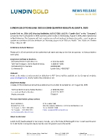 LUNDIN GOLD TO RELEASE 2023 SECOND QUARTER RESULTS AUGUST 9, 2023 (CNW Group/Lundin Gold Inc.)