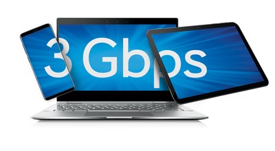 Download speeds of 3 gigabits per second, upload speeds of 3 gigabits per second, now available in Québec City (CNW Group/Bell Canada)