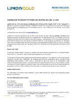 LUNDIN GOLD TO PRESENT AT TOWN HALL MEETING ON JUNE 12, 2023 (CNW Group/Lundin Gold Inc.)