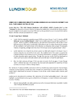 LUNDIN GOLD ANNOUNCES INDUSTRY LEADING GREENHOUSE GAS EMISSIONS INTENSITY AND GOAL TO BE CARBON NEUTRAL BY 2030 (CNW Group/Lundin Gold Inc.)