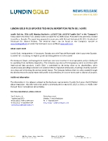 LUNDIN GOLD FILES UPDATED TECHNICAL REPORT FOR FRUTA DEL NORTE (CNW Group/Lundin Gold Inc.)