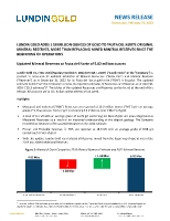 LUNDIN GOLD ADDS 1.58 MILLION OUNCES OF GOLD TO FRUTA DEL NORTE ORIGINAL MINERAL RESERVES, MORE THAN REPLACING MINED MINERAL RESERVES SINCE THE BEGINNING OF OPERATIONS (CNW Group/Lundin Gold Inc.)