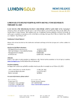 LUNDIN GOLD TO RELEASE FOURTH QUARTER AND FULL YEAR 2022 RESULTS FEBRUARY 23, 2023 (CNW Group/Lundin Gold Inc.)