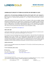 LUNDIN GOLD TO PRESENT AT TOWN HALL MEETING ON NOVEMBER 14, 2022 (CNW Group/Lundin Gold Inc.)