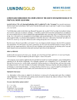 LUNDIN GOLD ANNOUNCES THE COMPLETION OF THE SOUTH VENTILATION RAISE AT ITS FRUTA DEL NORTE GOLD MINE (CNW Group/Lundin Gold Inc.)